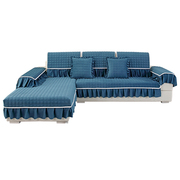 定制L纯色沙发垫四季通用简约现代防滑沙发垫布艺沙发套罩坐垫全