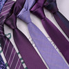 紫色领带男时尚商务，正装韩版结婚新郎紫罗兰手打款窄女休闲复古潮
