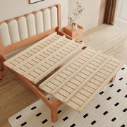 实木床双人床主卧现代简约全实木1米8单人床卧室1.2米1.5米软包床