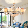 地中海风格田园客厅吊灯欧式卧室法式复古港式手工艺术氛围贝壳灯