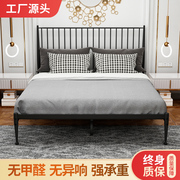 铁艺床双人床单人床公主床，欧式简约现代网红床铁架床1.8米出租屋