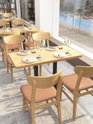 复古咖啡馆西餐厅餐桌椅沙发组合 奶茶店甜品店餐厅餐饮洽谈桌子