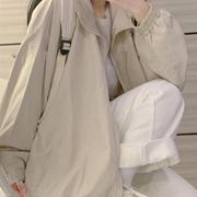 韩系短款风衣外套女设计感春秋，宽松独特上衣小众学生夹克