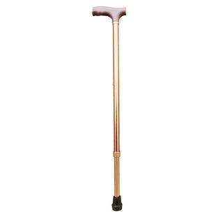 铝合金单拐杖(单拐杖)老年拐杖10档调节古铜色，银白色登山杖助行器手杖