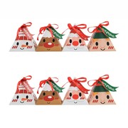 圣诞节创意糖果盒 三角形迷你包装盒 饼干盒 回礼盒 饰品盒