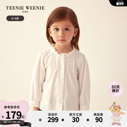 TeenieWeenie Kids小熊童装女宝宝23年秋复古衬衫式长袖POLO衫
