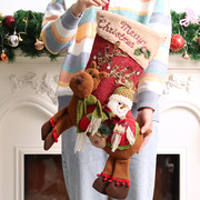 圣诞袜子礼物袋圣诞节装饰品，挂件老人幼儿园儿童糖果袋超大号