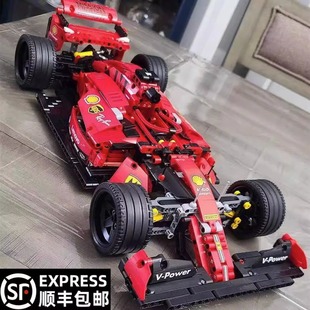 积木F1方程赛车模型跑车汽车高难度男生7岁系列拼装积木玩具