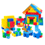 儿童塑料雪花片拼插数字，方块大号积木拼图，拼装玩具益智女智力男孩