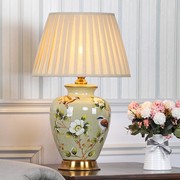 陶瓷装饰床头灯可调光台灯卧室美式复古新中式轻奢后现代简约创意