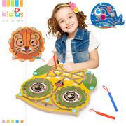 迷宫玩具1-2-3岁儿童磁性，运笔走珠益智幼儿园玩具，4-6岁猫头鹰海豚