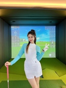 高尔夫服装韩版高尔夫长袖女高尔夫套装女裙网球服装显瘦弹力速干