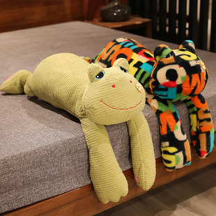 送女生丑萌娃娃焦虑青蛙玩偶懒惰蛙毛绒玩具大号公仔床上抱枕礼物