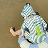 儿童泳衣连体男童恐龙韩国中小童宝宝长袖速干婴儿可爱防晒泳装