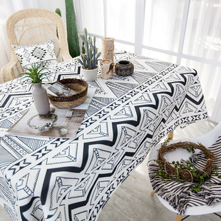 波西米亚桌布布艺棉麻小清新茶几桌布家用长方形桌布北欧ins桌布