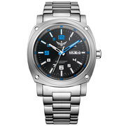 瑞士全自动机械芯军表男表防水夜光钛合金，名品牌男士商务手表v3.4