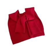 2023红色针织小披肩，女外搭衬衫时尚，洋气网红毛衣春秋围巾