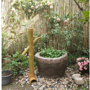 竹惊鹿竹子落地摆件室内惊鸟纯手工植物僧都园艺的日式流水器庭院