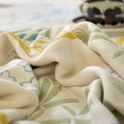 A类竹纤维毛巾被四层双面色织z竹棉纱布盖毯子空调毯凉感夏凉被子