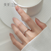 猫蛰S925纯银麻花食指开口戒指女小众设计高级感时尚个性女士