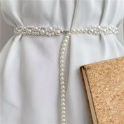 白色珍珠腰带女装饰配连衣裙子衬衫毛衣大衣，2022腰链配饰腰封
