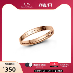 DW戒指情侣同款 CLASSIC经典系列玫瑰金简约素环戒指