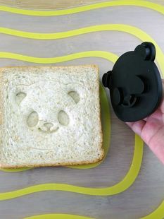 熊猫三明治制作器卡通吐司盒口袋面包机 爱心早餐趣味便当DIY模具