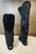 罗马交叉绑带高筒女靴子，冬季真皮羊毛一体，雪地靴高筒靴c30-23