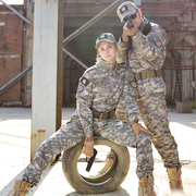美军ACU迷彩服套装男女春秋外套耐磨沙数战训作服CS野战训练装备
