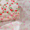 纯棉布料手工diy服装衣服，包包桌布全棉面料，棉布可爱粉红草莓花环