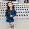 韩系儿童童装时尚潮流牛仔连衣裙2024女童春季洋气长袖裙子潮