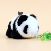 韩国迷你水貂毛小熊猫公仔毛绒玩具可爱女孩畜产品声光寻车桉树种