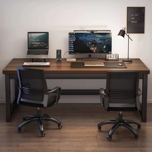 卧室电竞桌椅套装双人1米8电脑桌实木，款大尺寸桌子办公桌简约