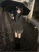 日系制服学院风JK毛衣校服女生长袖外套深灰色毛衣开衫女生针织衫