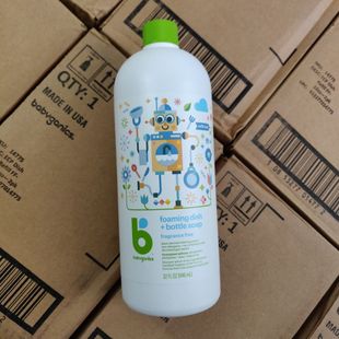 !美国甘尼克babyganics奶瓶清洗清洁剂液，补充替换液装946ml