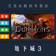 pc中文正版steam平台国区游戏，地下城3dungeons3完整版，全dlc激活码兑换码key