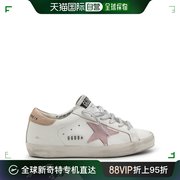 香港直邮GOLDEN GOOSE 女士SUPER 白色粉色皮质星星运动鞋