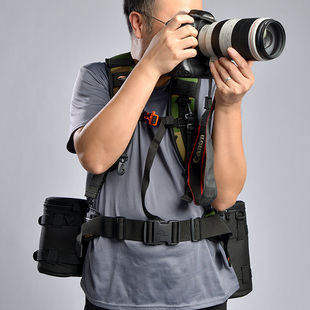 赛富图双肩摄影背带多功能减压腰带镜头筒腰包快悬挂单反相机配件