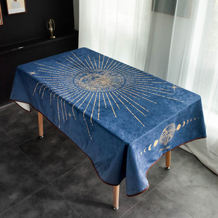 星盘塔罗牌桌布加厚防水网红雪尼尔布艺欧式餐台桌布垫抱枕套