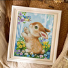 兔子小鸟十字绣2024自己绣小件刺绣客厅，餐厅小格动物系列可爱