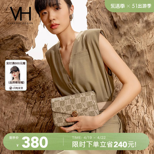 vh女包山茶花系列信封包，精致高级感包包，老花链条单肩包小包斜挎包