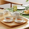 日本Noritake则武Hanasarasa花更纱骨瓷咖啡茶杯对杯茶壶糖奶礼盒