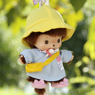 蒙奇奇15cm小红帽黄帽幼稚园包包，挂件玩偶灰太狼，摆件可爱女生礼物