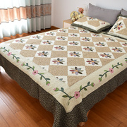 缝绗加厚床单单件纯棉三件套1.8米双人床罩全棉被单夹棉床盖四季