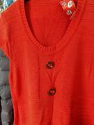 红色韩版长款女装毛线，裙小口袋背心裙毛衣裙160-170