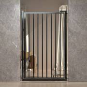 黑色定制防猫门栏宠物围栏，挡猫神器狗栅栏，护栏隔离门挡板室内笼子