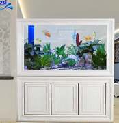 生态鱼缸玻璃仿实木纹底过滤柜免换水族箱1.2米1.8中大z型客厅家