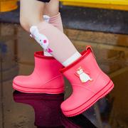 儿童雨鞋男女童轻便可爱防滑防水雨靴中筒幼儿园套鞋小童雨衣套装