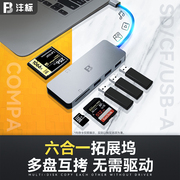 沣标usb3.0读卡器type-c+USB3.0双接口SD CF TF内存卡相机佳能R5C R7/6/5内存卡typec存储卡高速扩拓展读取