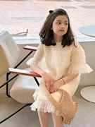 anna波拉韩国童装女童公主，裙夏季儿童蕾丝，蛋糕裙女孩连衣裙子